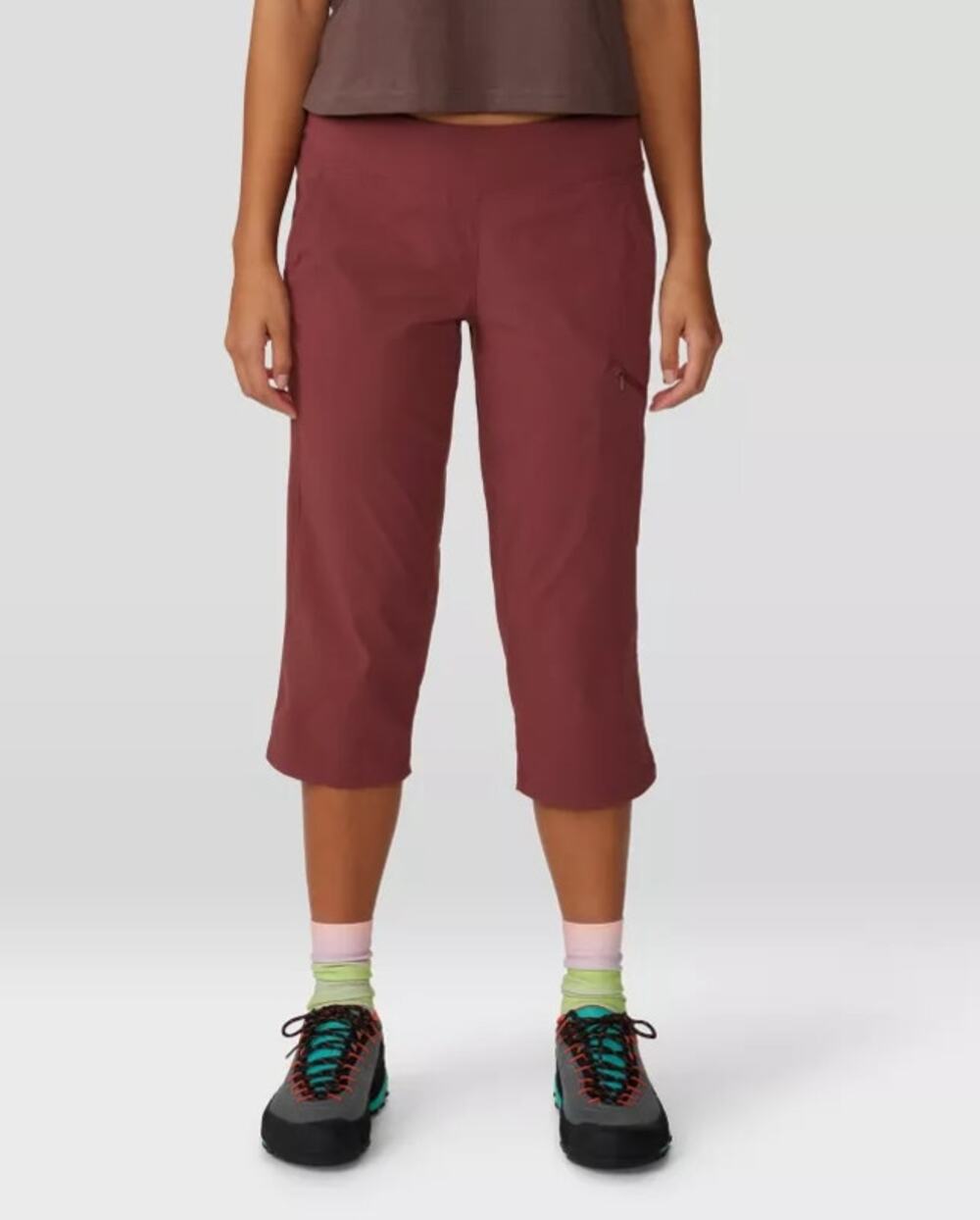 MOUNTAIN HARDWEAR Women's Dynama 2 Capri Pants XL Brick Red Pluot Hiking NWT